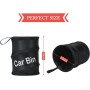 URAQT Portable Car Trash Can – 2-Pack Foldable Hanging Mini Car Bins with 2 Carabiners, 6L, Black