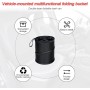 JNNJ Portable Car Trash Can (20x20x25cm, Black)