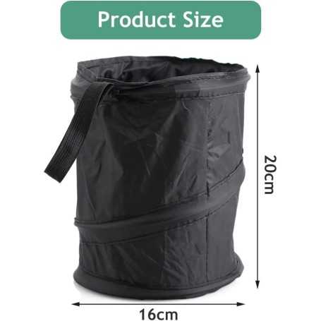 Poubelle de Voiture Pliable & Portable – Universelle, Grande Capacité, Nettoyage Facile, Voyage & Quotidien – Noir