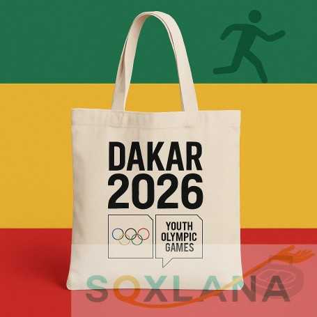 🛍️ Sac Tote Bag Dakar 2026 – Édition Jeux Olympiques de la Jeunesse