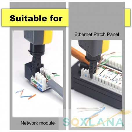 VCELINK Punch Down Outil d'Insertion Outil d'Impact avec 110/66 Blade Interchangeable pour Ethernet Module