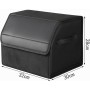 Boîte de rangement de coffre aspect cuir – pliable, imperméable, taille M