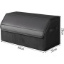 Boîte de rangement de coffre aspect cuir – pliable, imperméable, taille M