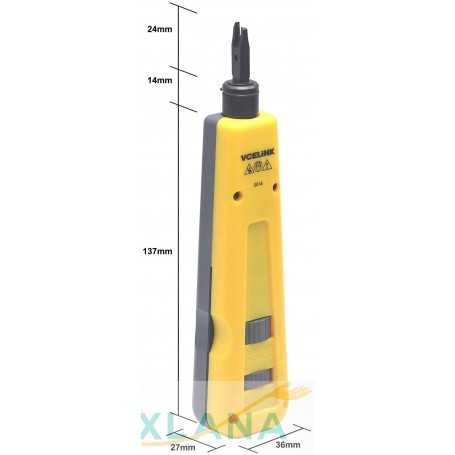 VCELINK Punch Down Outil d'Insertion Outil d'Impact avec 110/66 Blade Interchangeable pour Ethernet Module