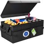 Organisateur de coffre XXL 50 L avec couvercle – 11 poches, antidérapant