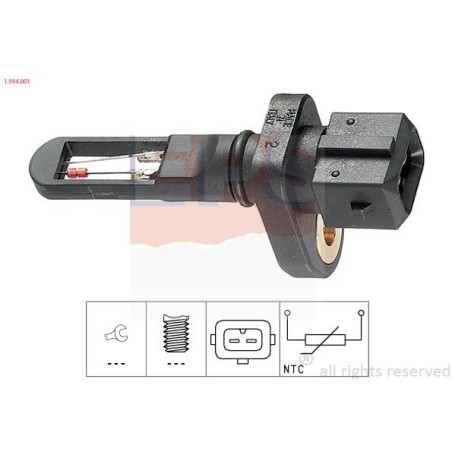 Capteur de température d'air d'admission EPS 1.994.001 – VW Golf 4, Passat B5, Bora