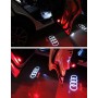 4 PCS Éclairage de Porte LED 3D Logo Lumière Auto Voiture Porte Lumières (Argent)