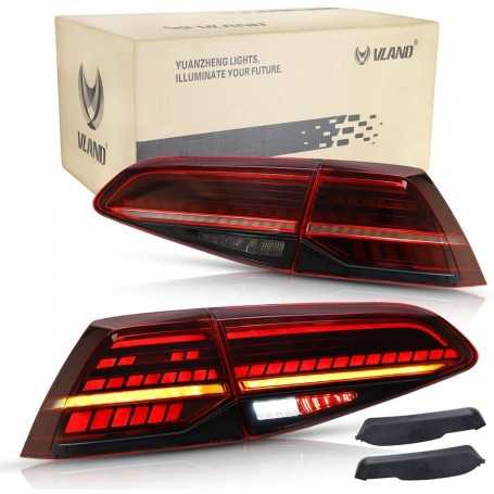 Rear lights for E-MARK SET LED bar for GOLF 7 7.5 Sequential indicators 2013-2019 RED / TRANSPARENT