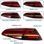 Feux arrières pour barre LED E-MARK SET pour GOLF 7 7.5 Clignotants séquentiels 2013-2019 ROUGE/TRANSPARENT
