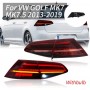 Feux arrières pour barre LED E-MARK SET pour GOLF 7 7.5 Clignotants séquentiels 2013-2019 ROUGE/TRANSPARENT