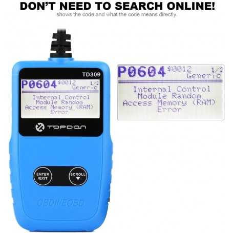 TOPDON OBD2 Car Diagnostic Tool with Universal - Read / Clear Functions