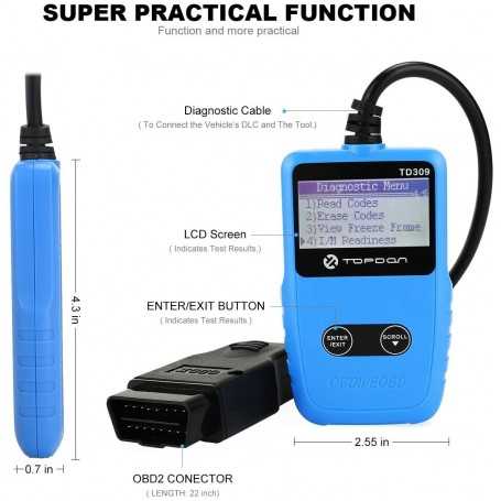 TOPDON OBD2 Car Diagnostic Tool with Universal - Read / Clear Functions