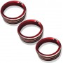 [Lot de 3 pièces] LFOTPP T-ROC Alliage d'aluminium Climatiseur Bouton de décoration intérieure de voiture Anneau Bouton Trim