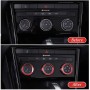 [Lot of 3 pieces] LFOTPP T-ROC Aluminum alloy Air conditioner Car interior decoration button Ring Trim button