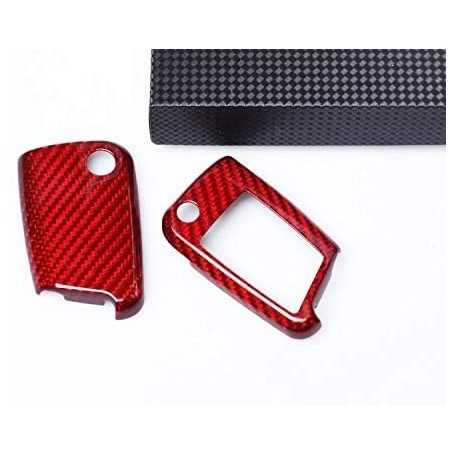 Max Auto Carbon® Protective cover for Golf 7 VII key Fabia Rapid Octavia Tiguan Touran Leon Red