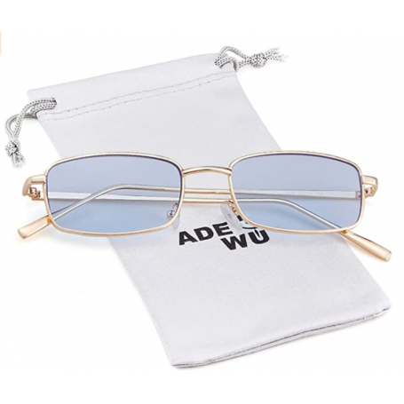 ADEWU Lunettes de Soleil Retro Carrées Lunettes pour Hommes Femmes