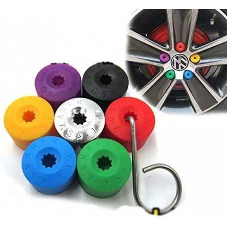 Boulon Ecrou - Chapeau de roue 20pieces de capuchon boulon 17mm pour Volkswagen Golf & Passat & Audi