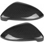 KIMISS 1 paire Boîtier de Rétroviseur de voiture en fibre Carbone，Couverture de Rétroviseur Remplacement pour MK7 / GTI/R 13-18