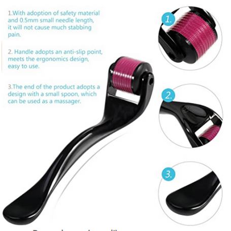 Dermaroller, rouleau pour régénération de la peau, anti vieillissement