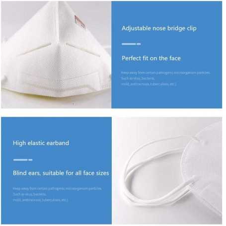 MASK KN95 FFP2 Masque facial anti-mousse anti-éclaboussures PM2.5