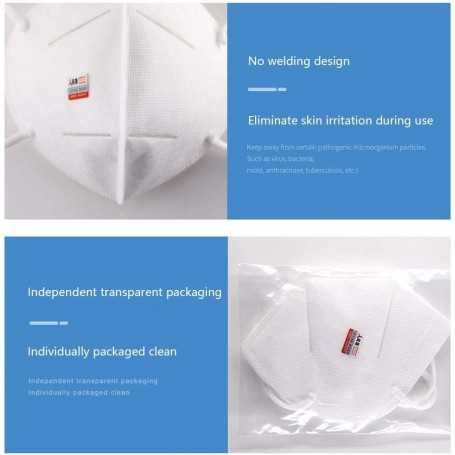 MASK KN95 FFP2 Masque facial anti-mousse anti-éclaboussures PM2.5