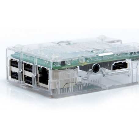 Aukru Transpartent Boitier pour Raspberry Pi avec dissipateur thermique