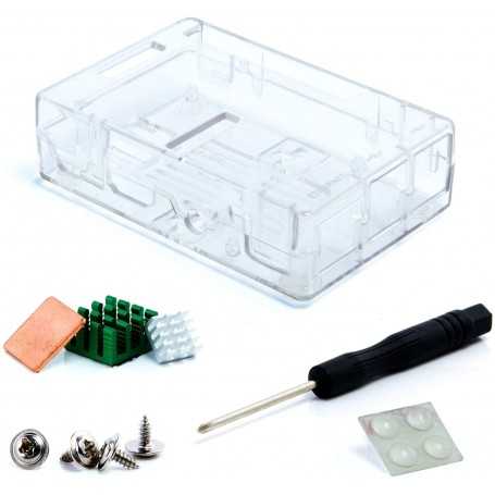 Aukru Transpartent Case for Raspberry Pi with heatsink