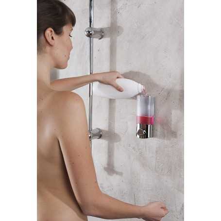 COMPACTOR Distributeur de Savon Mural - Plastique Finition Acier Chromé - RAN6014 310ml