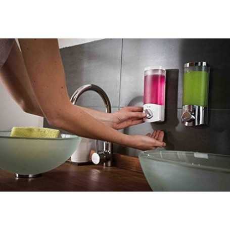 COMPACTOR Distributeur de Savon Mural - Plastique Finition Acier Chromé - RAN6014 310ml