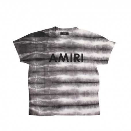 AMIRI TIE DYE GRAY AND WHITE T-SHIRT