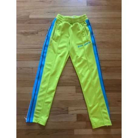 Palm Angels Neon and Blue Classic Stripe Track Pants Small