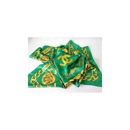 Chanel Vintage FOULARD/ECHARPE VERT