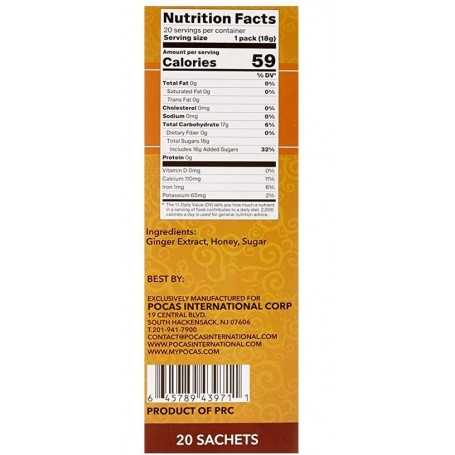 Pocas Honey Ginger Tea with 20 Bags