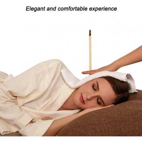 Bougies d'oreille - cire d'abeille - Standard pour thérapeute naturel bio avec serviette de qualité (12 pcs blanc)