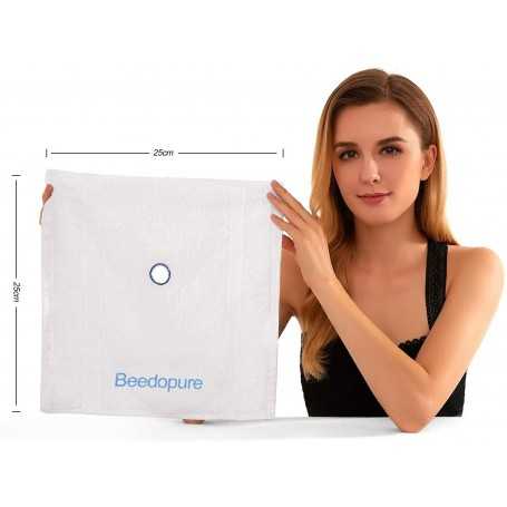 Bougies d'oreille - cire d'abeille - Standard pour thérapeute naturel bio avec serviette de qualité (12 pcs blanc)