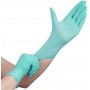 Nitras Lot of 100 Powder-Free Disposable Nitrile Gloves - Latex-Free - Aloe Vera - Laboratory Food Tattoo Hairstyle - Green