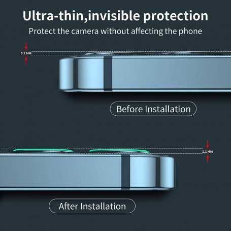 Rear Camera Protective Tempered Glass Compatible with iPhone 12 Pro Max