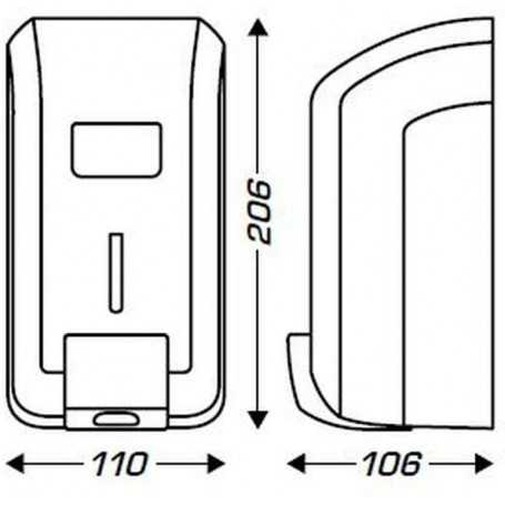 Distributeur de Savon Liquide ou Gel Hydroalcoolique - JVD Blanc - Contenance 700ml Réservoir à Remplir
