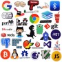 Sticker Lot 108Pcs Laptop Stickers language Sticker Programming developer Logo