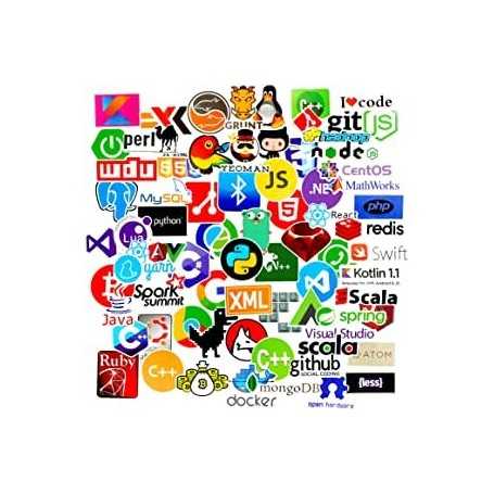 Autocollant Lot 72Pcs Stickers pour Ordinateur Portable