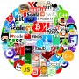 Autocollant Lot 72Pcs Stickers pour Ordinateur Portable