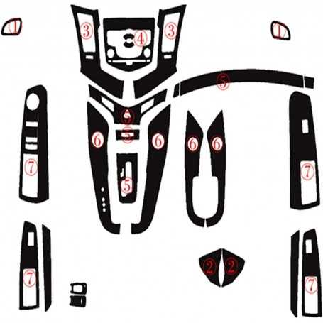 Autocollant intérieur en Fibre de Carbone de Voiture 5D/3D pour Chevrolet Cruze