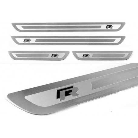 Car door sill protection plates auto baseboards for Golf 6 7 GTI R-line