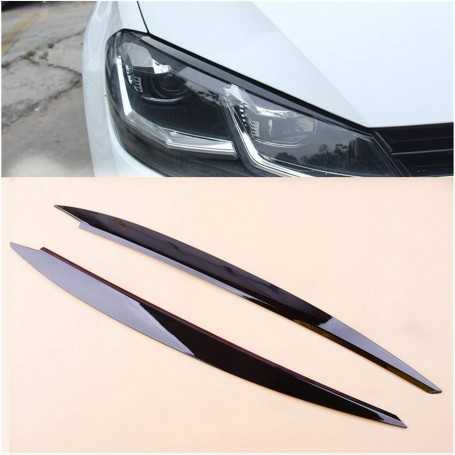Voiture Phares Paupières Autocollant pour Volkswagen pour VW for Golf GTI 7 VII GTD R GTE MK7 Noir