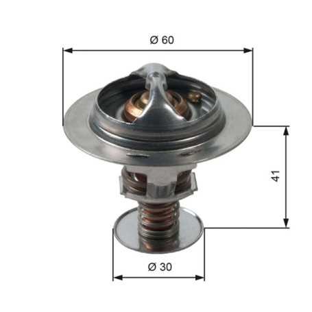 Coolant thermostat 82 °C GATES TH34882G1 – Toyota Land Cruiser 150, Prado 90/120, Hilux