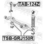 FEBEST TSB-GRJ150R Silent bloc de barre stabilisatrice TOYOTA Toyota Land Cruiser 150 Essieu arrière, 18 mm