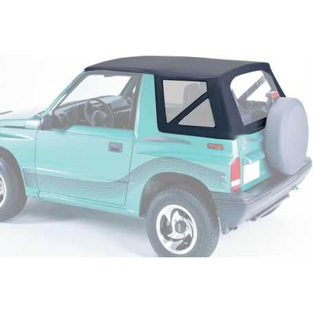 Black Replacement Soft Top for Suzuki Vitara (1988–2004) – With Front Hook Fastening