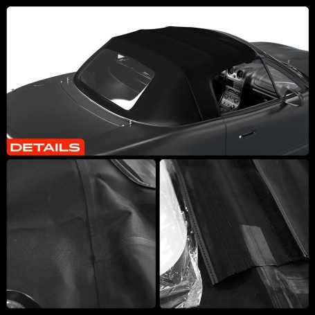 🇫🇷 Capote de Cabriolet Softtop Noire – Pour Mazda MX-5 I (NA) & II (NB) 1.6L / 1.8L (1989–2005)