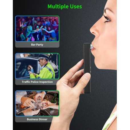Pohicoo Electronic Breathalyzer NF Certified Portable Breathalyzer for Home and Parties (Black)