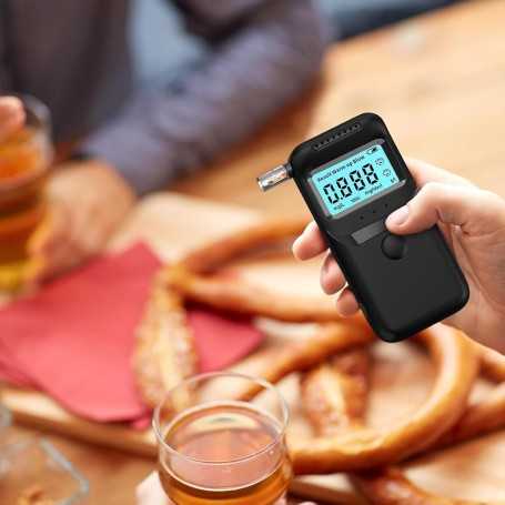 Éthylotest Électronique TONOS – Homologué NF, Écran LCD Bleu, Haute Précision, 20 Embouts Réutilisables